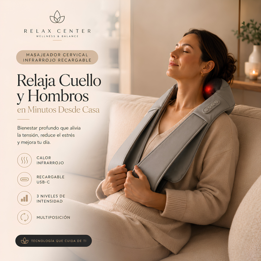 Masajeador Cervical Recargable con Calor Infrarrojo
