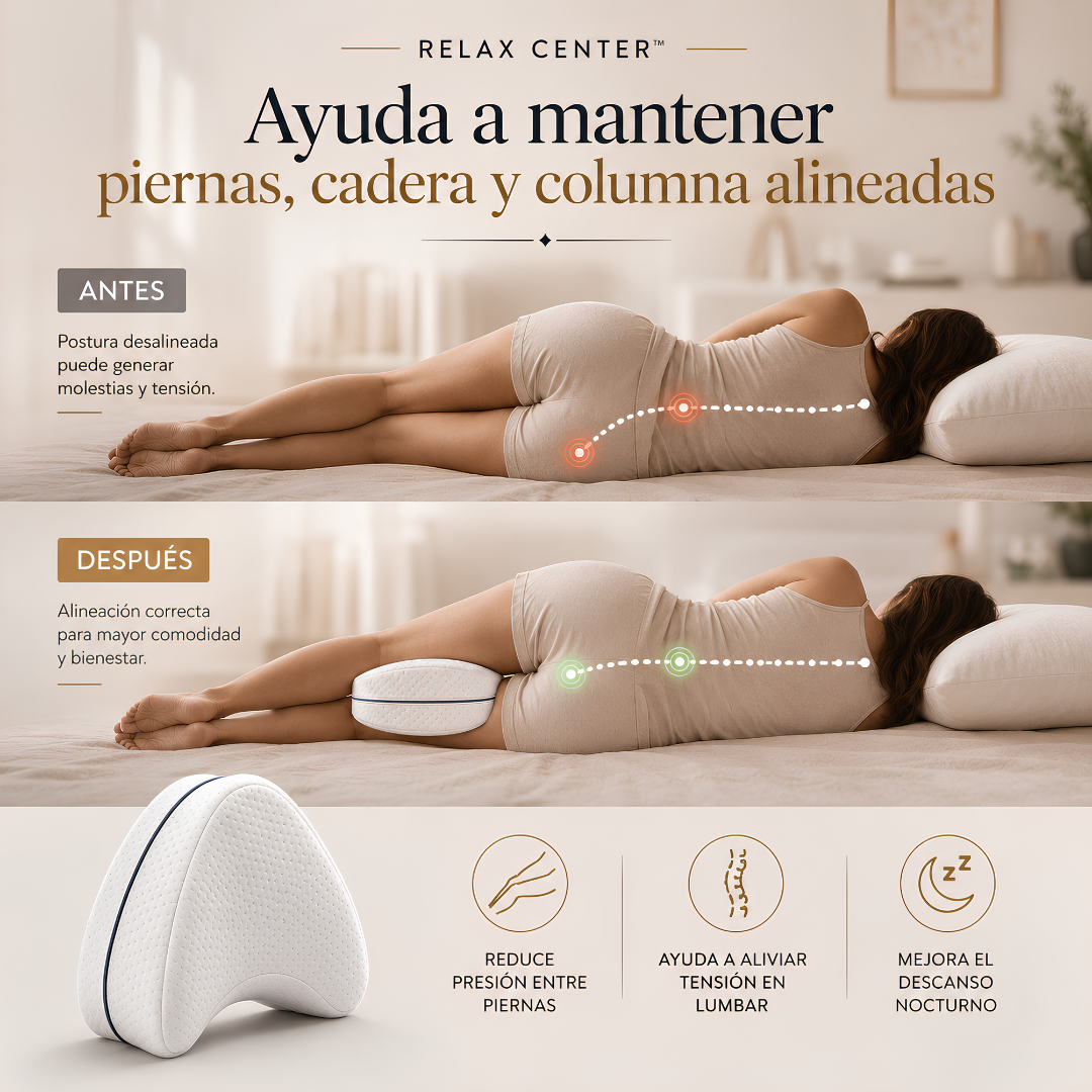 Almohada Ergonómica para Piernas y Espalda. Relax Pillow™
