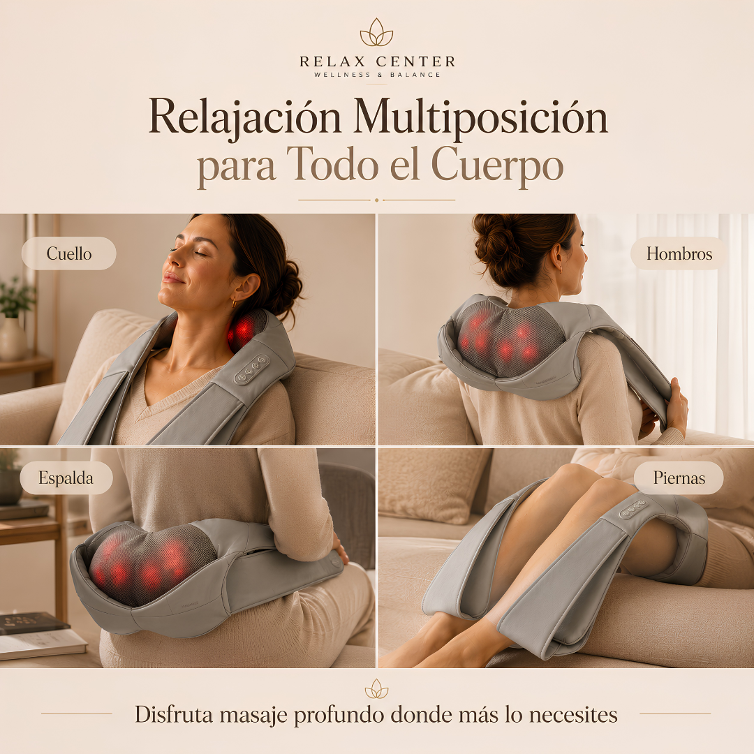 Masajeador Cervical Recargable con Calor Infrarrojo