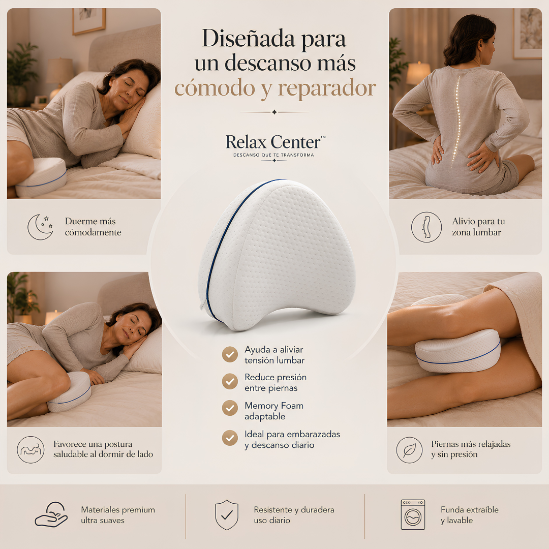 Almohada Ergonómica para Piernas y Espalda. Relax Pillow™