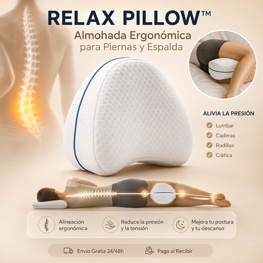 Almohada Ergonómica para Piernas y Espalda. Relax Pillow™